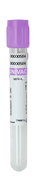 Вакуумная пробирка 9,5 мл, 16×100 мм, К2 ЭДТА